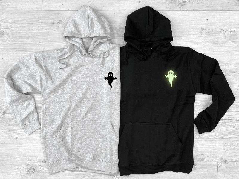

Ghost Hoodie - Glow in The Dark Halloween Hoodie - Cute Ghost Hoodie - Cartoon Ghost Hoody - Halloween Ghost Hoodie