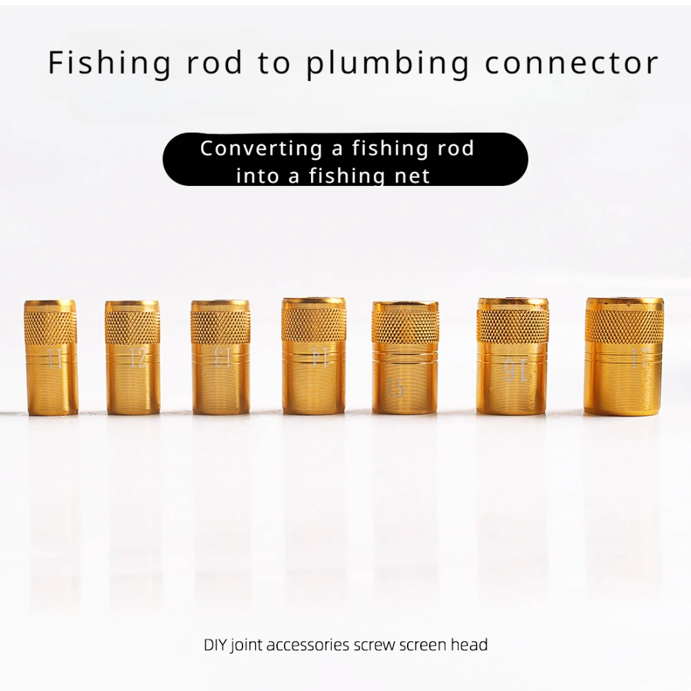 Plunge Net Connector 8mm Fishing Rod  Plunge Net  Connector Accessories Screw Plunge Net Head Connector DIY Plunge Net Head