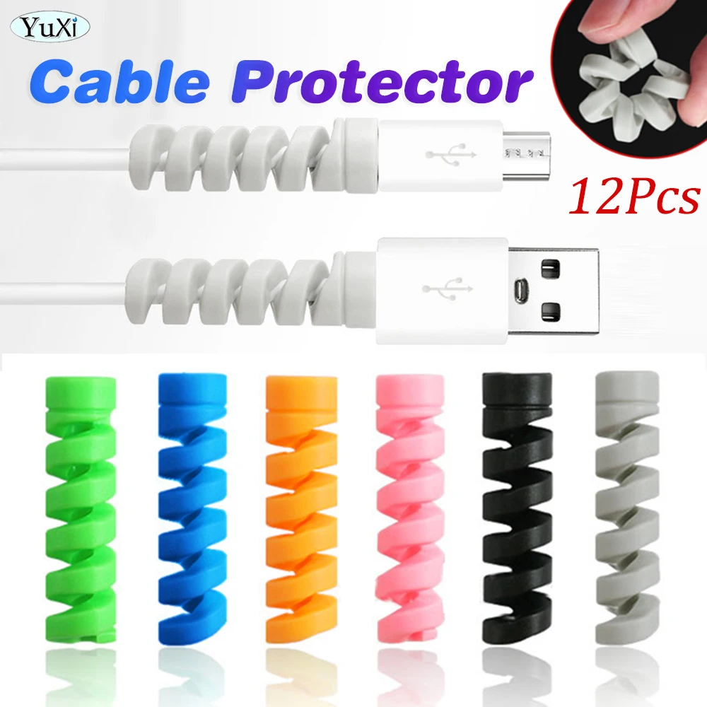 Cable PC Charger Silicone Data Cover Cord Cord Winder Spiral