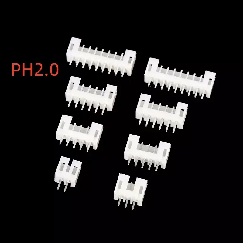 50/100PCS JST PH2.0mm Wire Connector Male Housing 2mm 2.0mm Pitch 2/3/4/5/6Pin Male Plug Plastic Shell Pin Header