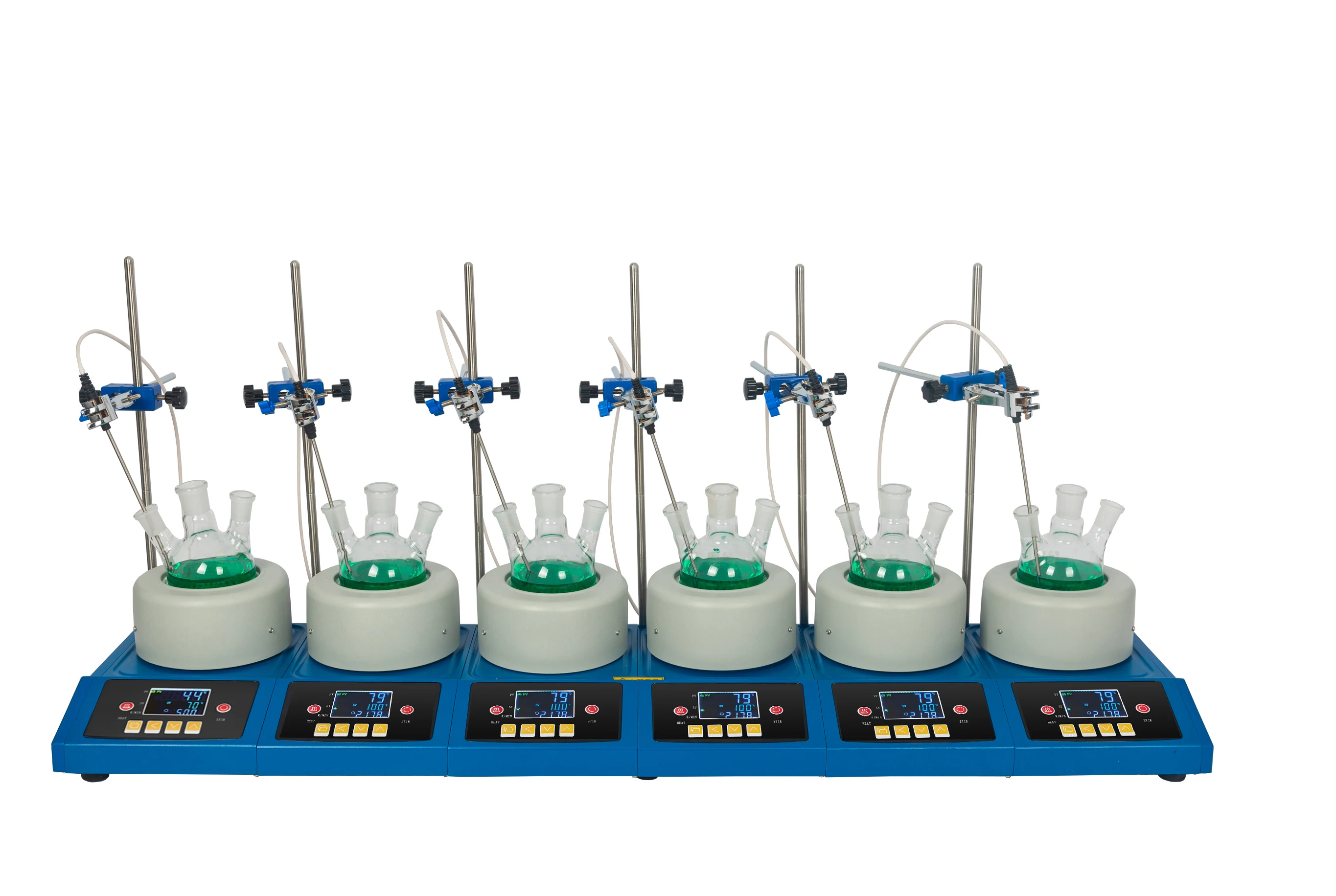 Multiple Holes Position Magnetic Stirring 2 4 6 Positions Digital Heating Stirrer Mantle 250ml 500ml 1000ml