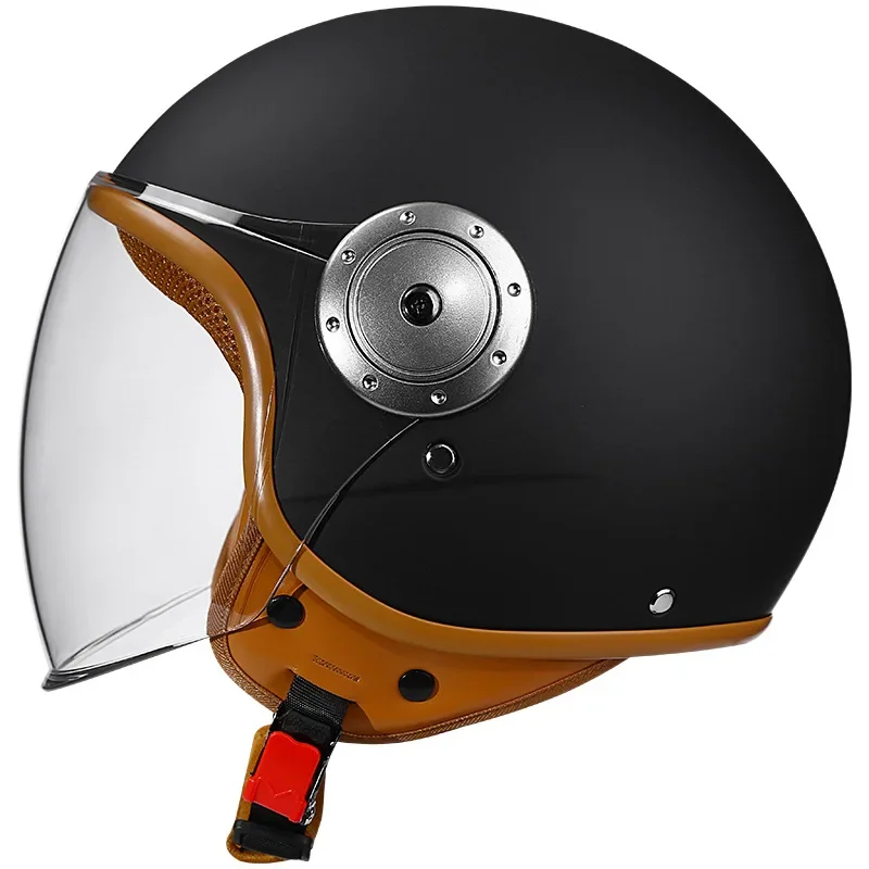 2025 Latest High Quality Motorcycle Helmet Half Covering Clear Lens Cascos para Motos Male Female Couple Capacetes de Moto