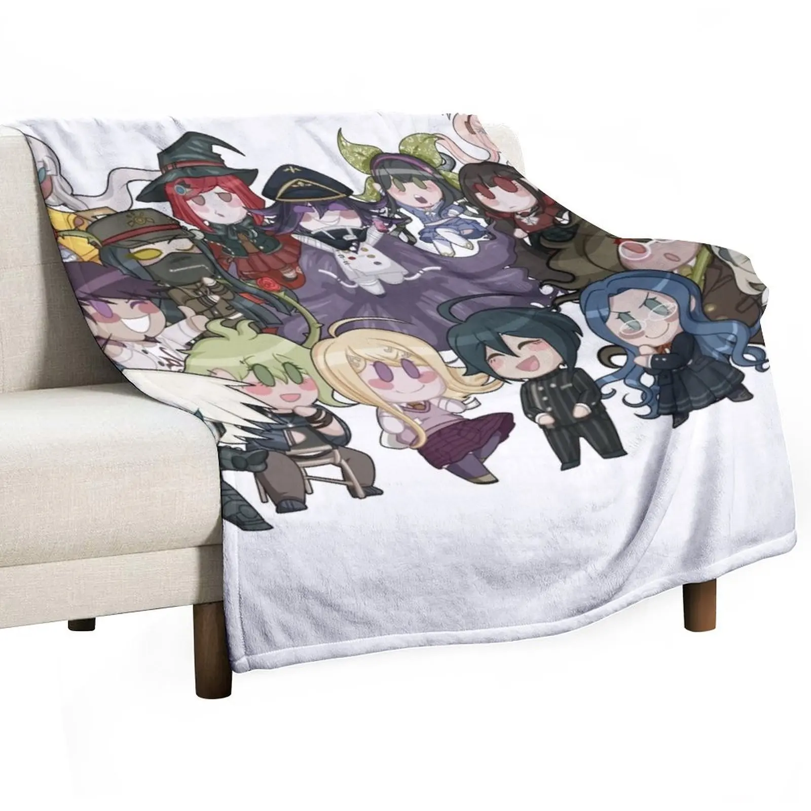Dangan Ronpa V3 Chibi Collection Throw Blanket Luxury St Travel Nap Stuffeds Blankets For Bed Beautifuls Blankets