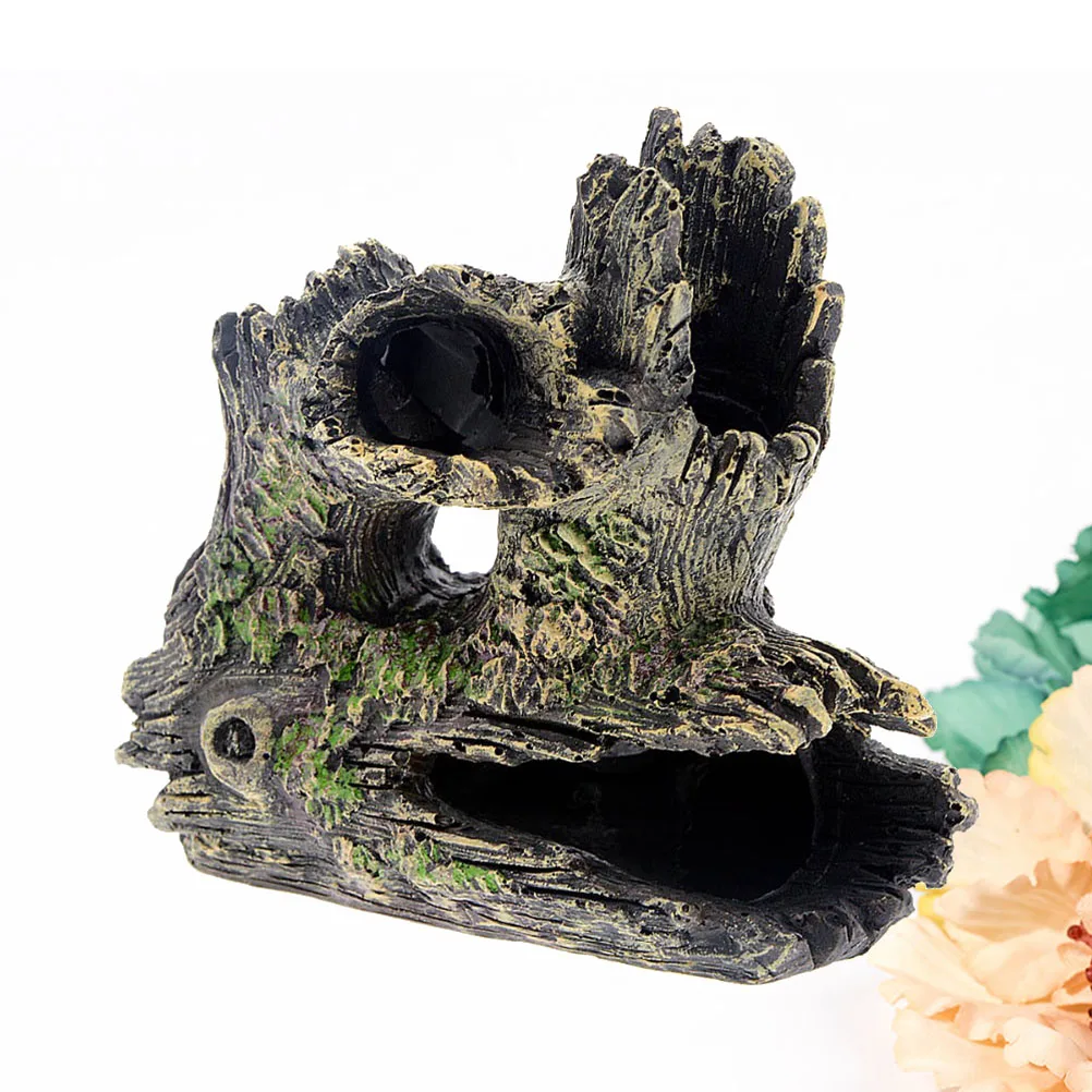 

Aquarium Mountain Decor Tank Hill Ornament Resin Rockery Cave Tree Bridge Safe For Fish Tanks Crystal Shrimp Hiding Fish