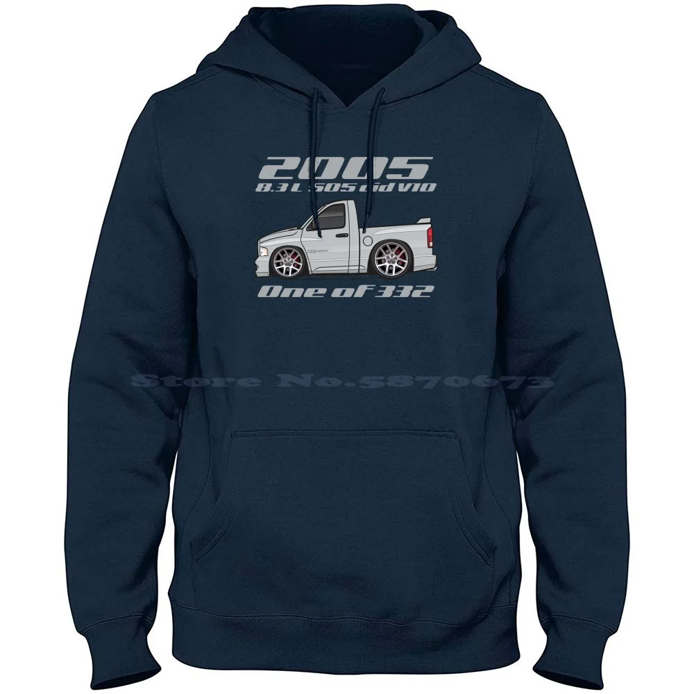 2005-Silver 100% Pure Cotton Hoodie Tshirt 2004 2005 Ram 1500 Pickup Truck Daytona Srt 10 Srt10 Rumble Bee Hemi