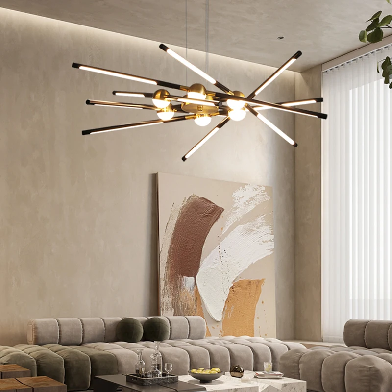 Modern Minimalist LED Living Room Chandeliers New Personality Creative Restaurant Lamp Nordic Fashion Bedroom Room Chandelier