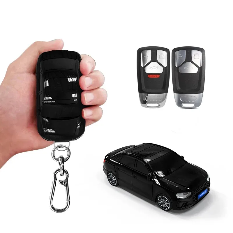 ICAR for A4L Car Models Suit for Audi A6 A5 Q7 S4 S5 A4 B9 Q7 A4L 4m TT TTS RS 8S Smart Key Case Cover Fob Keychain Accessories