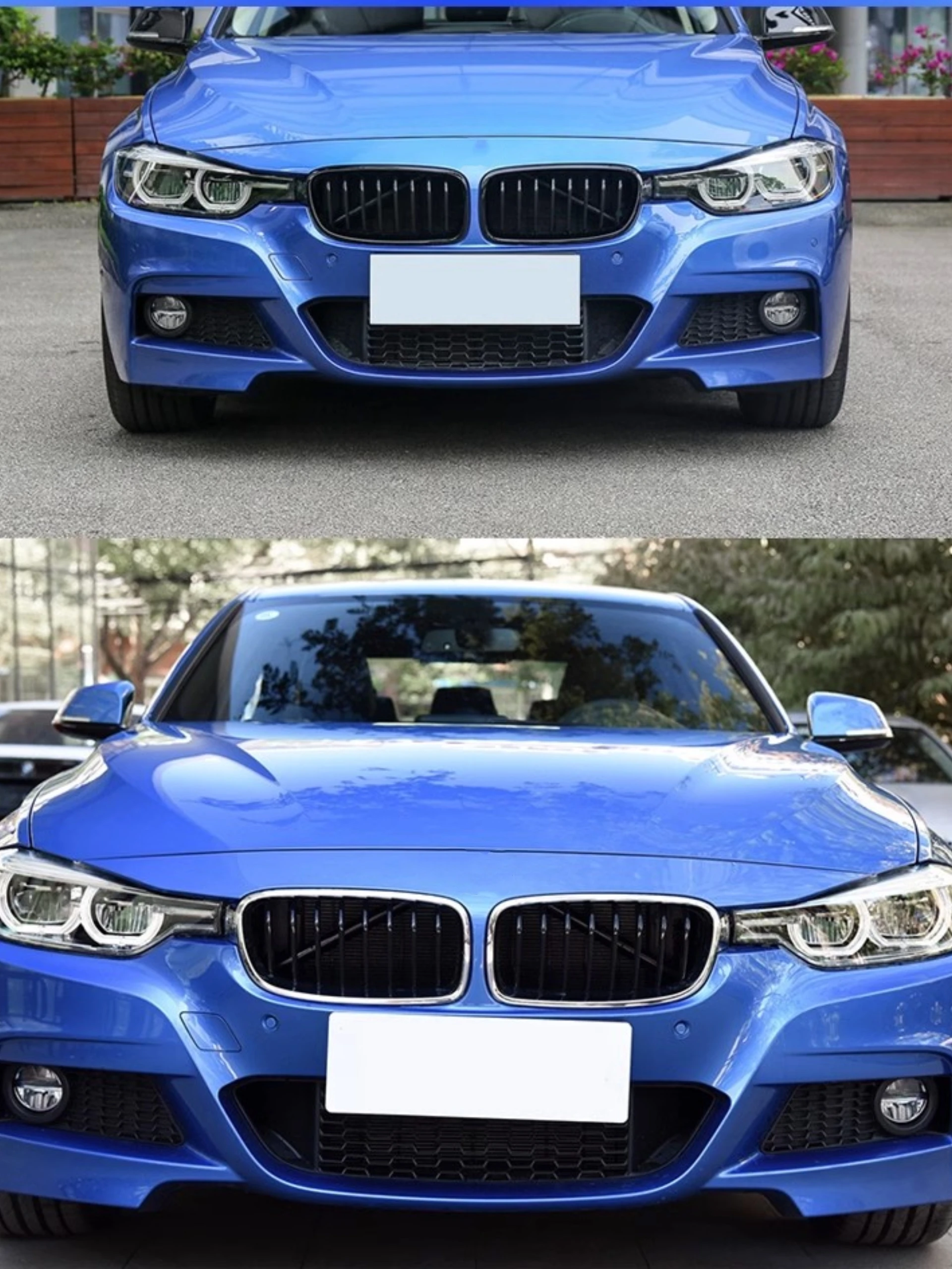 Front Fog Lamp Frame For BMW 3 Series M Sport 328 318 320 325 330 F35 F30 Front Bumper Grille Car Accessories