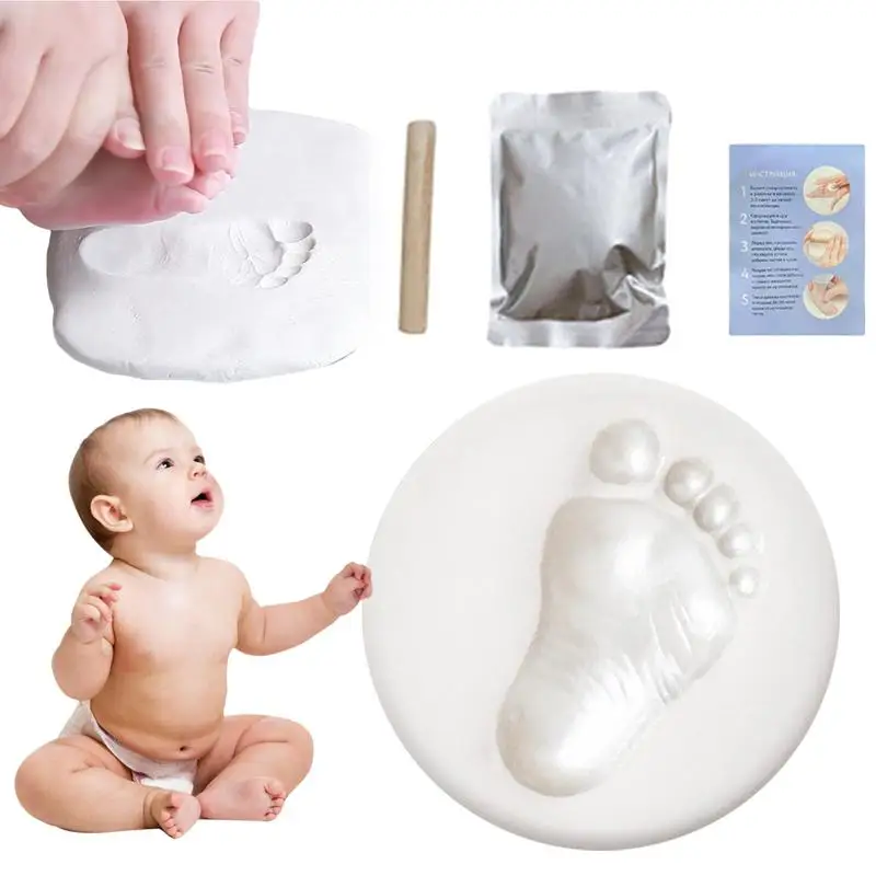 Baby Handprint Footprint Keepsake Kit Food Grade Clay For Baby Handprint Footprint Dog Paw Print Kit Safe Baby Souvenir Gifts