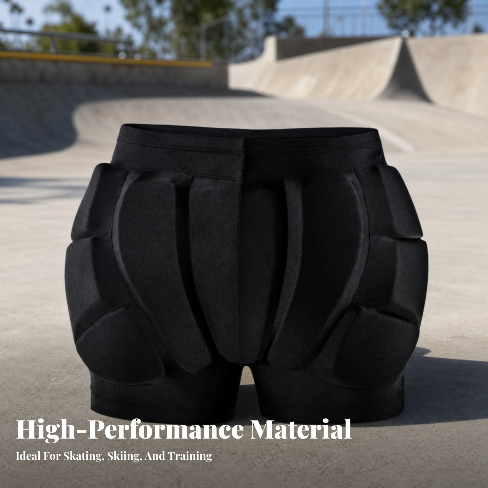Kids Padded Safety Shorts Pull-on Padded Shorts with EVA Foam Padding High-Stretch Sleek for Young Skaters, Skating