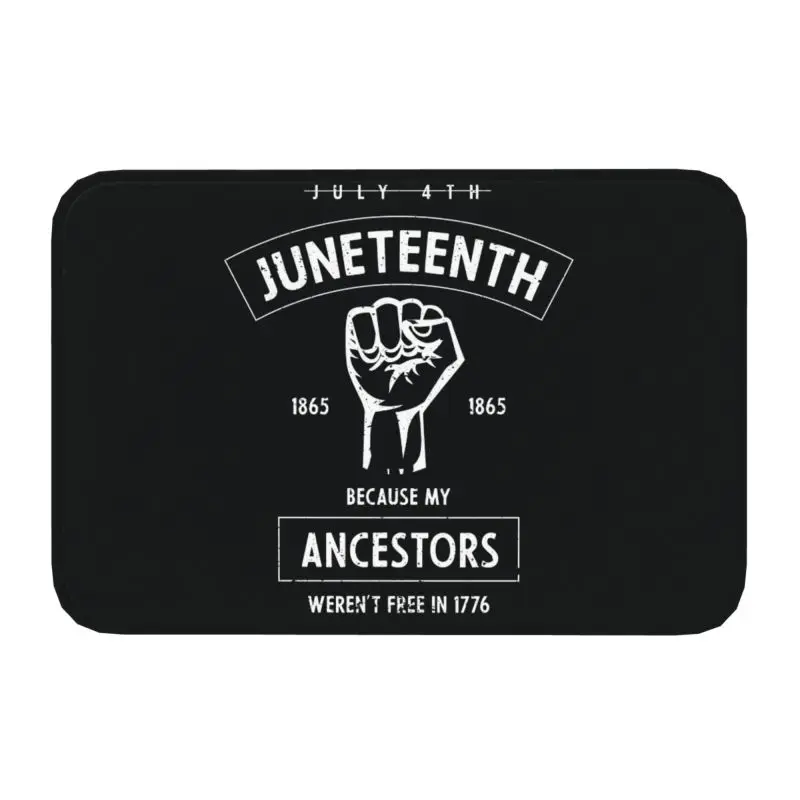 Juneteenth Ancestors Front Door Mat Indoor Absorbent Black African American Flag Pride Kitchen Bedroom Entrance Rug Carpet