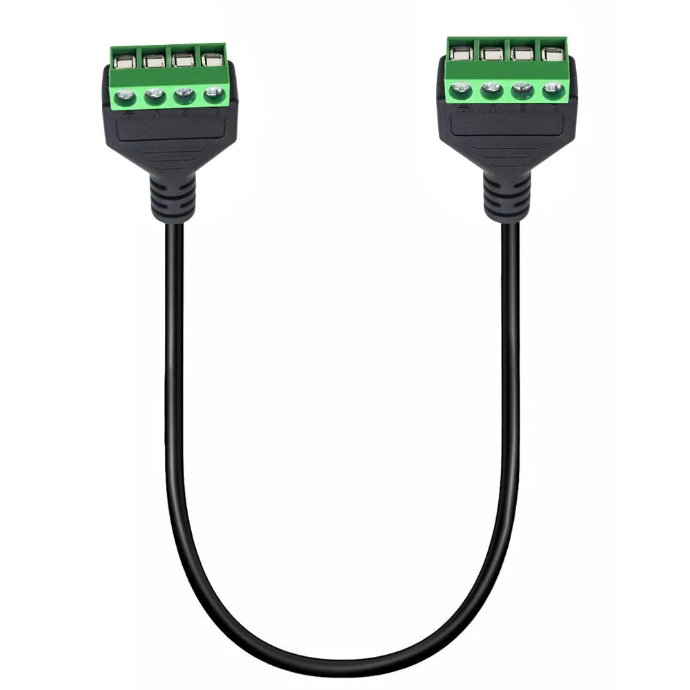 1pc Screw Terminal Female 2 Pin 3 Pin / Way 4 Pin to Screw Terminal Female Headphone Converter Connection Connector Cable