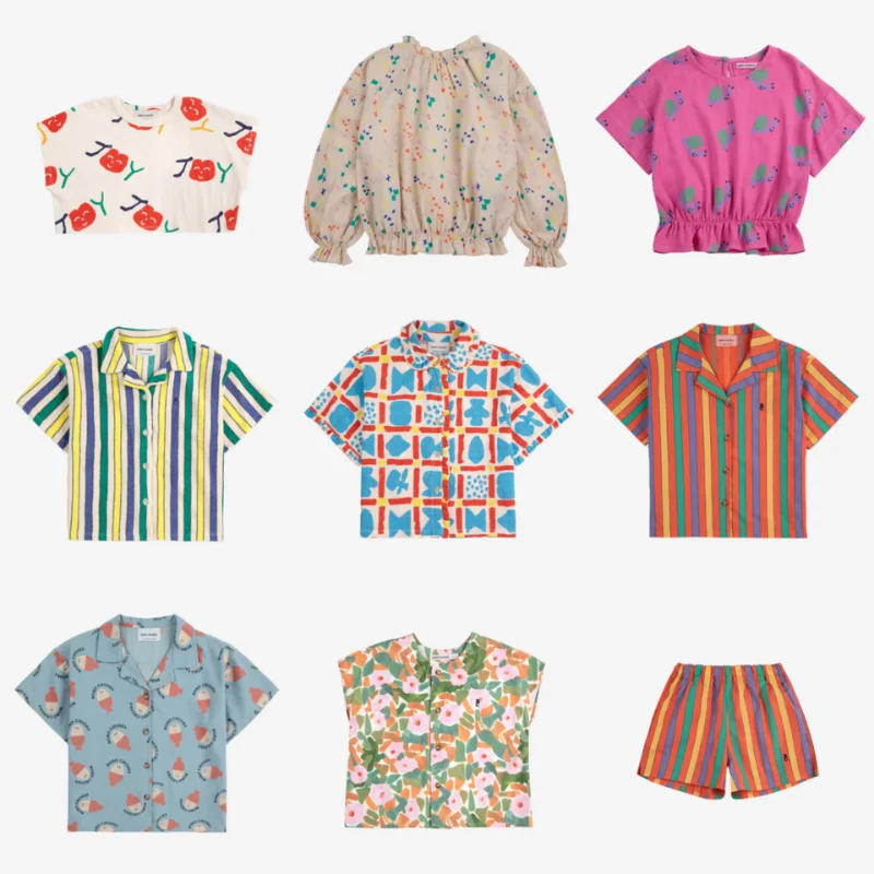 2025 جديد قبل الميلاد للأطفال الربيع حديقة الفتيات سترة الأولاد قميص غير رسمي