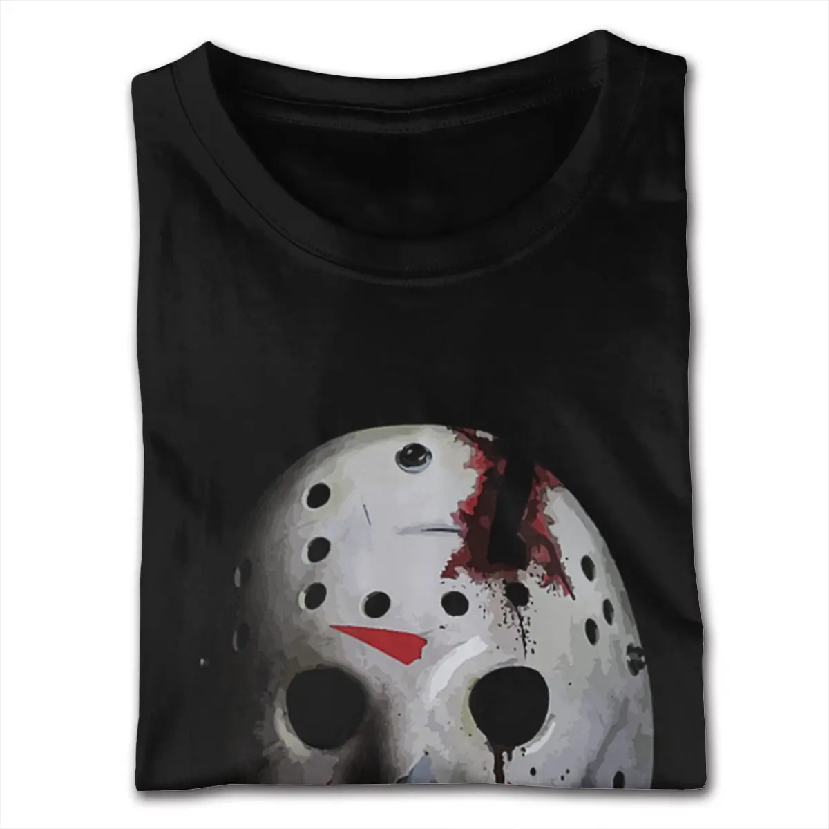 Oversized Jason Mask Tshirt Men Make Your Own Short Sleeves Black O Neck T-Shirt