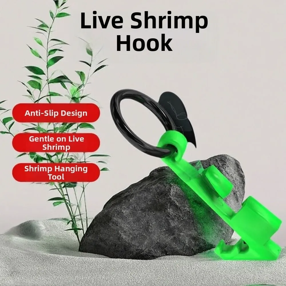 5Pcs Stainless Luminous Live Shrimp Hooks Anti-entanglement Sharp Barbed Luminous Bait Fixed Holder Set Anti Slip No Unhooking