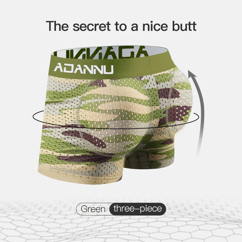 Men's Square Panties Camouflage Boxers Man Fake Ass Men's Boxer Briefs Peachy Butt Lingeries Sexy Hot Underwear Boxer Male Gifts