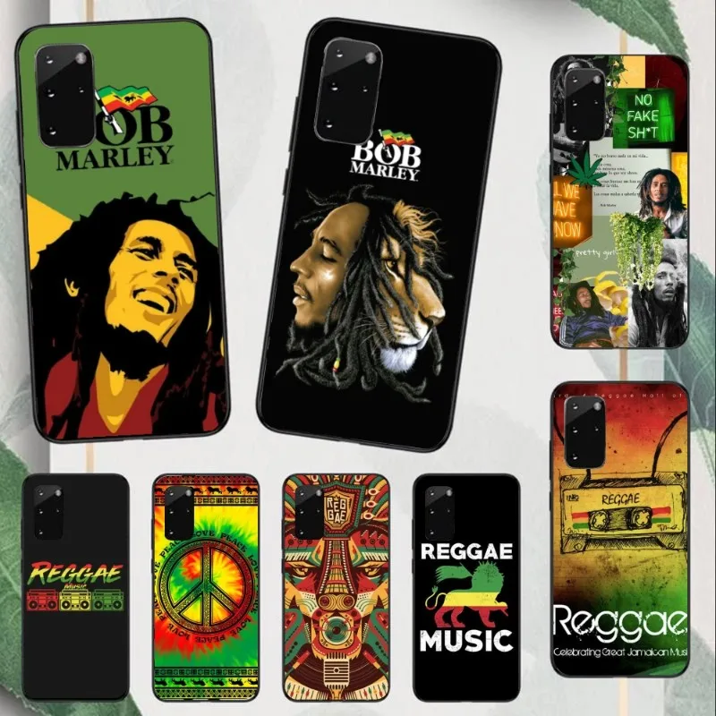 Reggae Marley Mobile Cell Phone Case for Samsung Note 9 10 20 Plus Pro Ultra J6 J5 J7 J8 Black Soft Phone Cover Funda