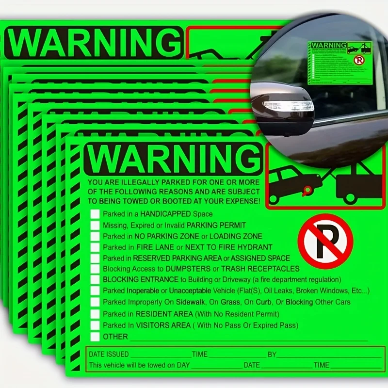 

10 Parking Violation Stickers Notice Parking Violation Stickers Traction Warns You of Illegal Parking for Multiple Reasons Parki