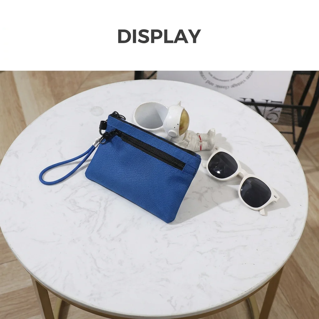 Canvas Coin Purse Lightweight Minimalist Coin Holder Zipper Coin Pouch Multi-Functional Portable Card Holder For Short Trips
