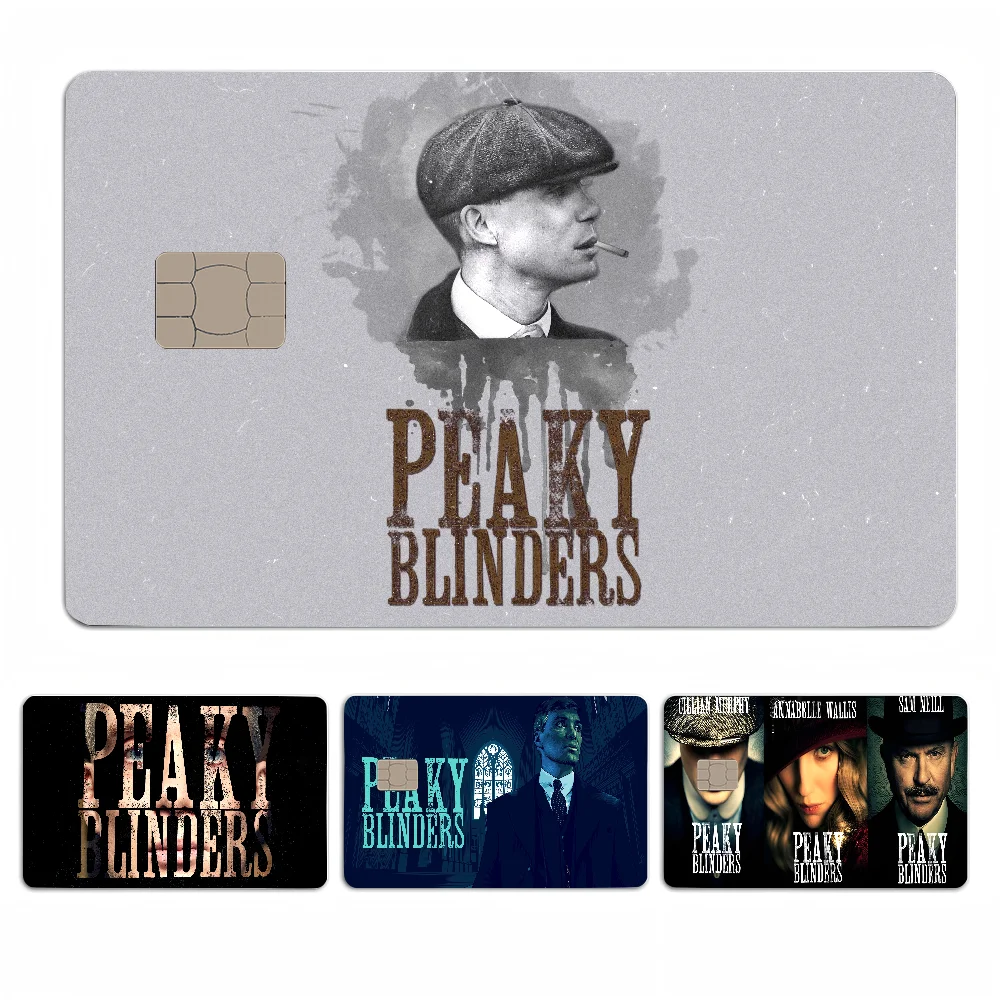 P-Peaky B-Blinders TV Fashion Matte Gold Silber Schwarz Matt Film Haut Aufkleber Klebeband für Bank Kredit Debitkarte