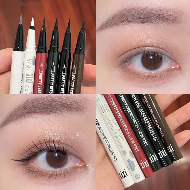 L'eyeliner xixi è impermeabile, non facile da sfumare, non facile da sbiadire, testina a setole morbide e di lunga durata, ad asciugatura rapida