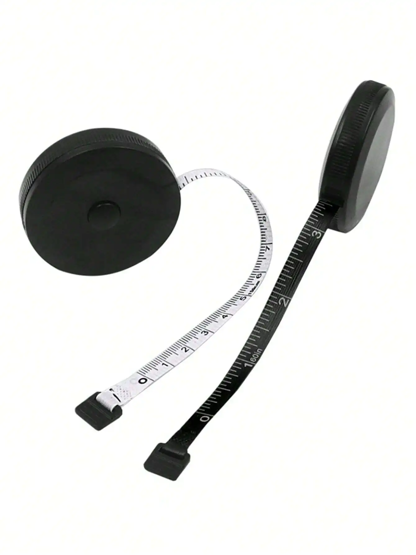 

150cm/60inch Black & White Double-Sided Auto Retractable Abs Plastic Soft Tape Measure, Circular Measuring Tape, Sewing Tools, M