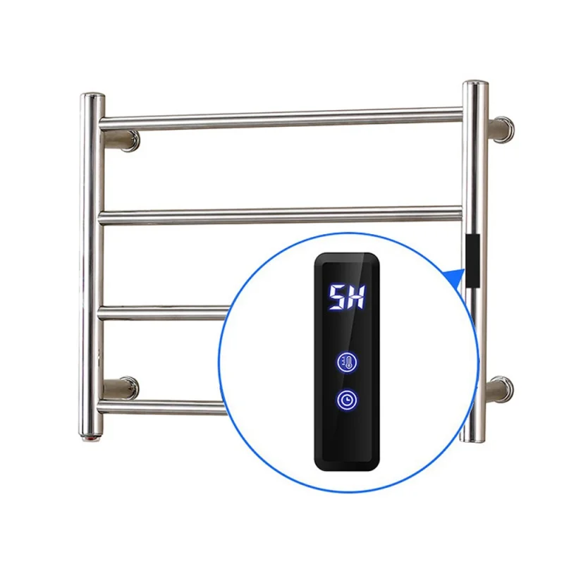 

Electric Towel Rack 304 Stainless Steel With Timing/Temperature Control Heated Towel Rail 450*600*110mm Towel Warmer 110V/220V