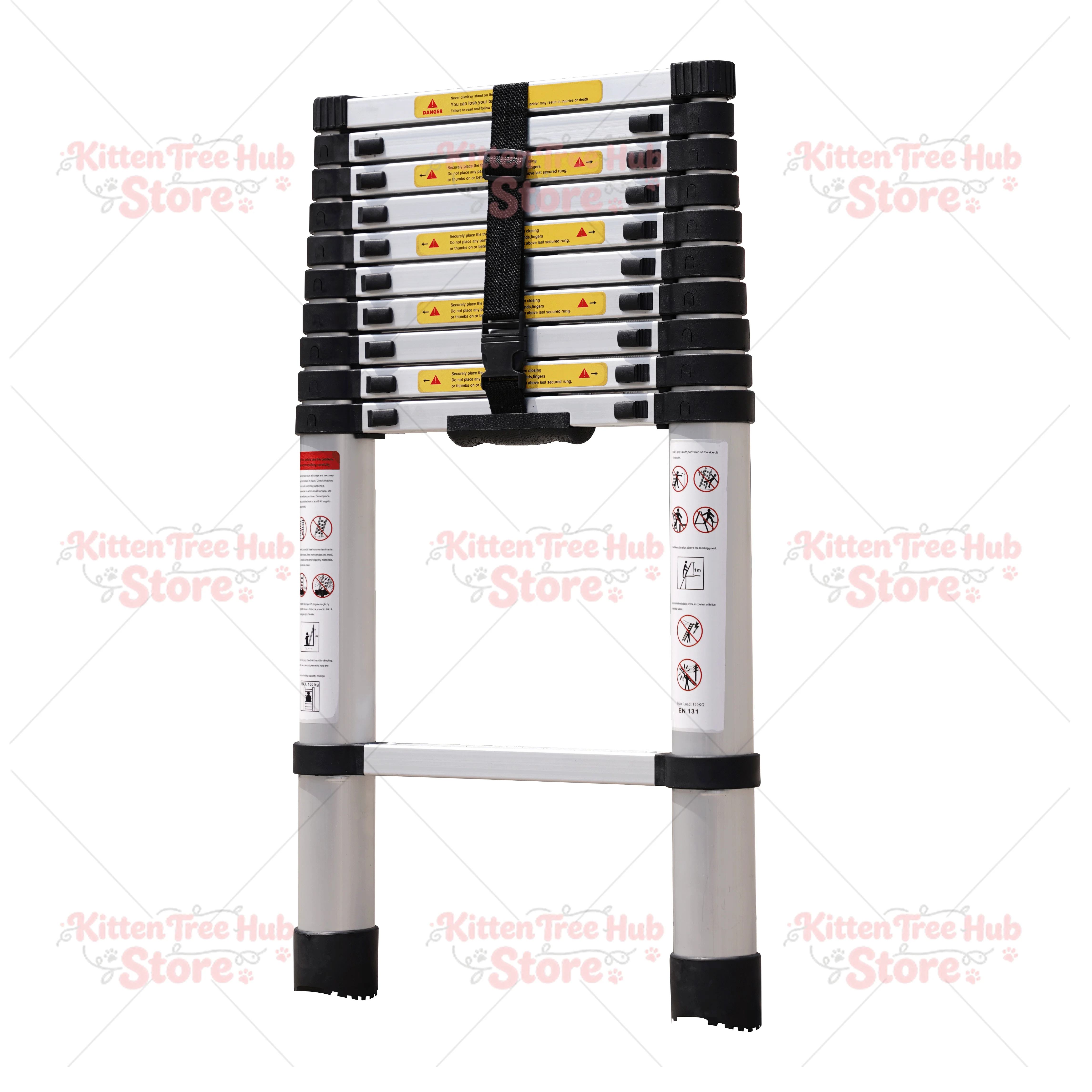 High Quality Modern Portable Home Industrial Safety Insulated Security Aluminum Telescopic Folding Extension Ladder Warehouse
