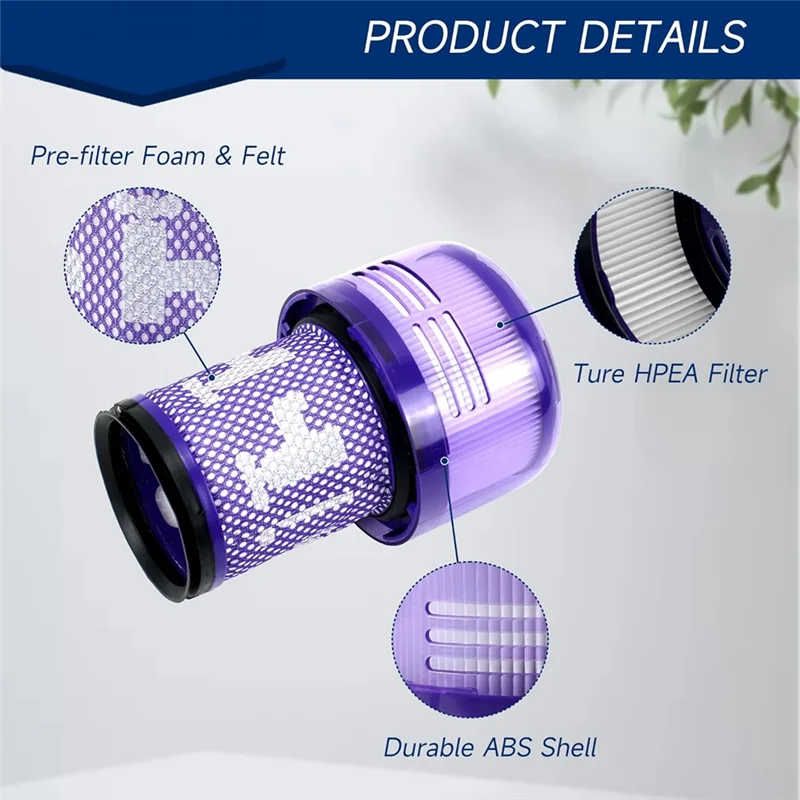 استبدال فلتر A44F-V12 لـ Dyson V12 Detect Slim Cordless Vacuum ومكانس V12 Slim، رقم الجزء. 971517 -01