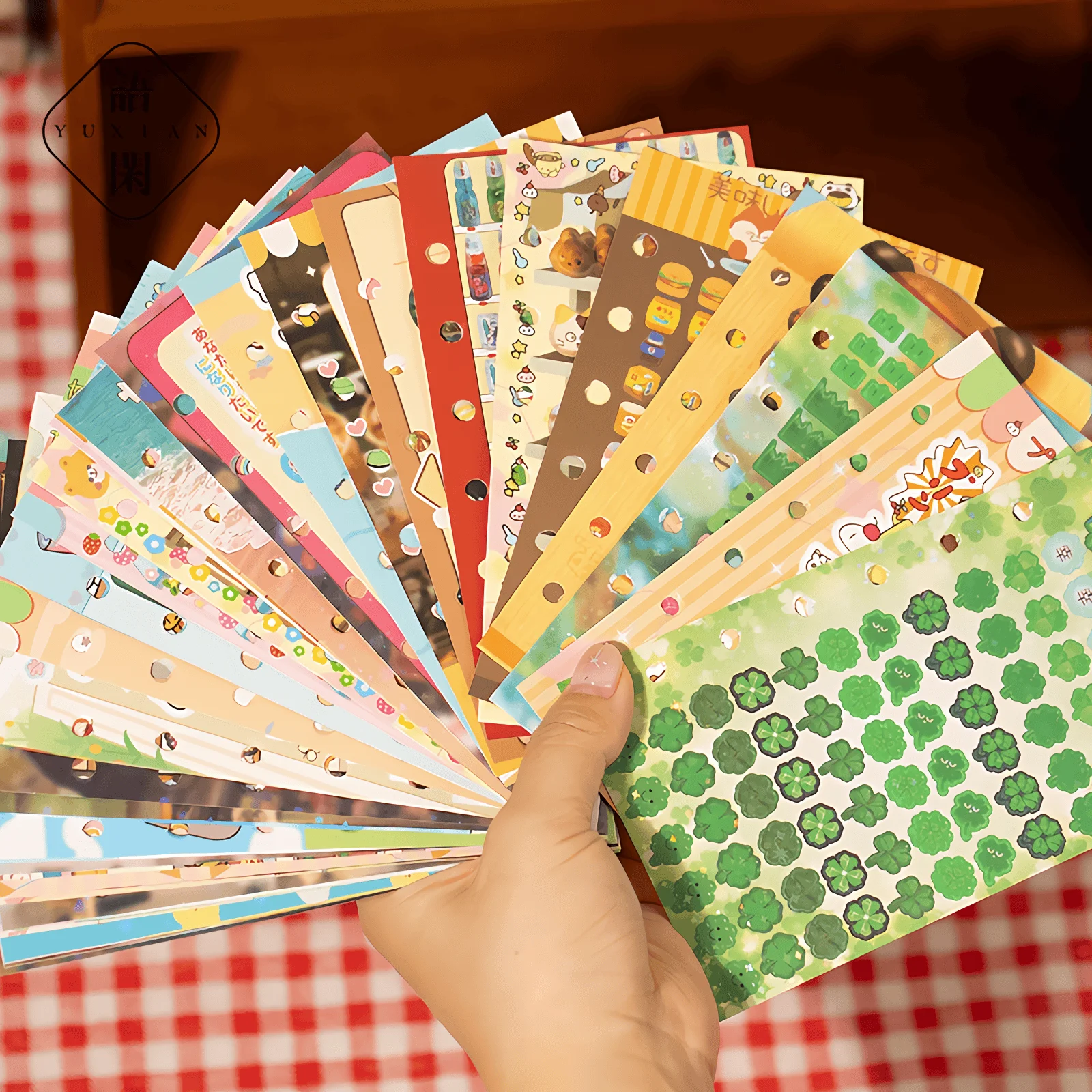 60P Cute Loose-Leaf Retro Japanese Sticker Book Kawaii Die-Cut Stickers for DIY Crafts, Journaling, and Card Collection