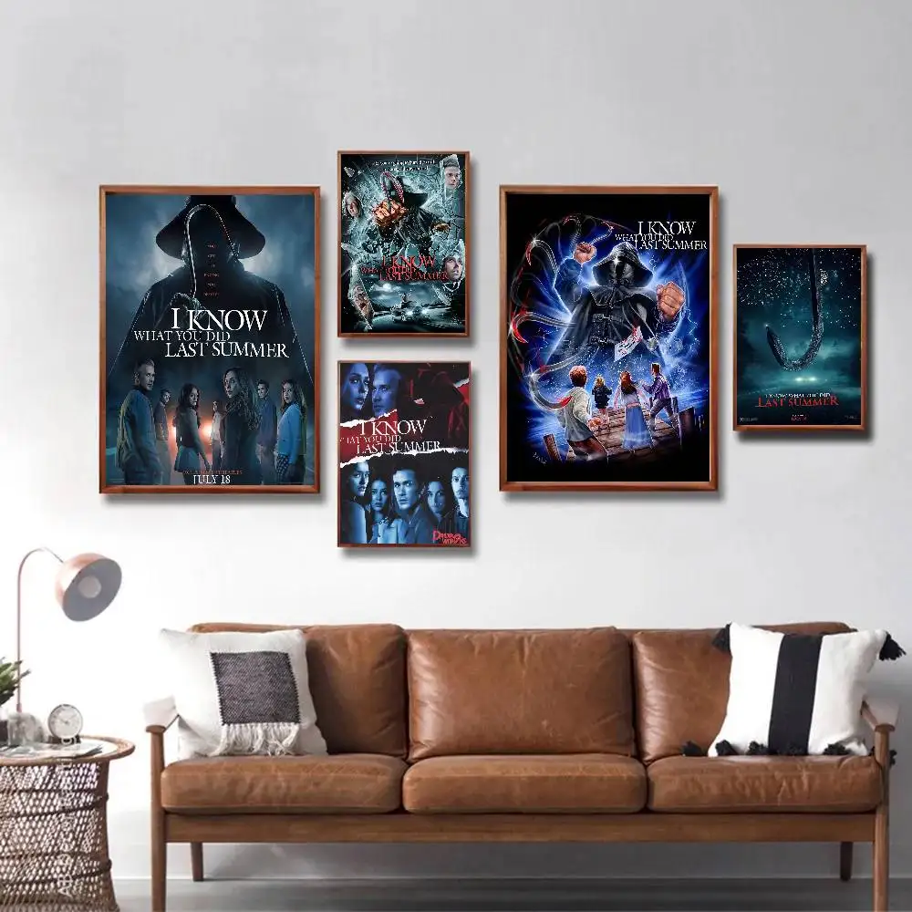 الفيلم أعرف ما فعلت في الصيف الماضي ملصق معرض يطبع ذاتية اللصق ديكور المنزل الديكور صور مطبوعة للحوائط ملصق غرفة المعيشة