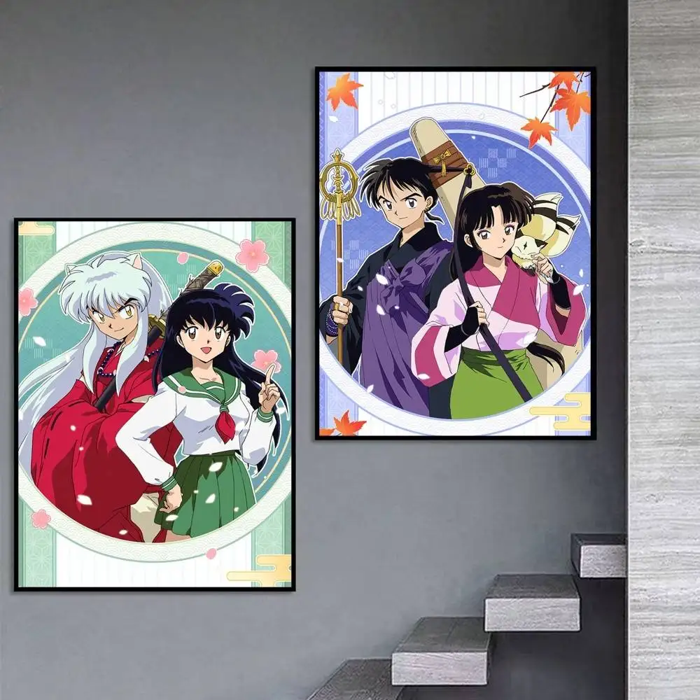 I-InuyashaS-S 30th Anniversary Poster Self-adhesive Art Waterproof Paper Sticker Coffee House Bar Room Wall Decor