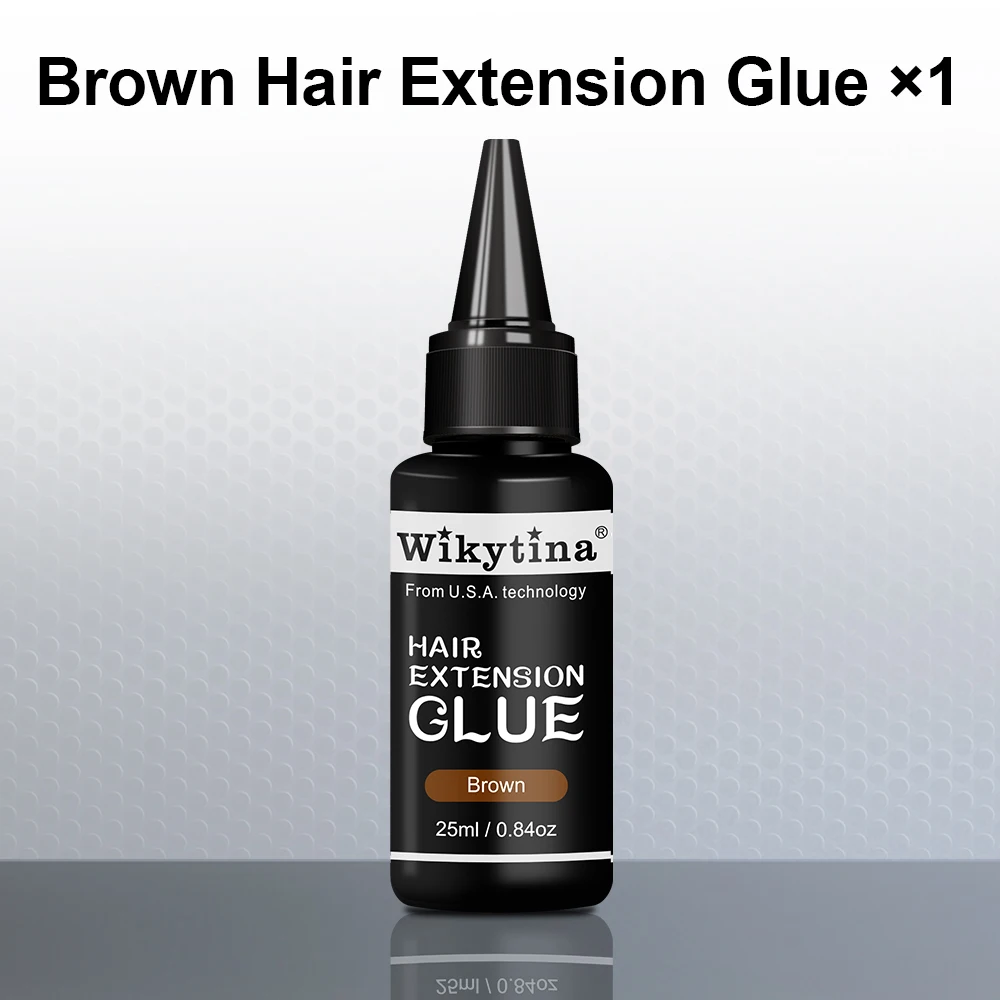 UV Hair Extension Glue Kit with V Light Glue and Dry Glue Removal Solution Styling Tools Clear Invisible Hair Bonding Glue image 3