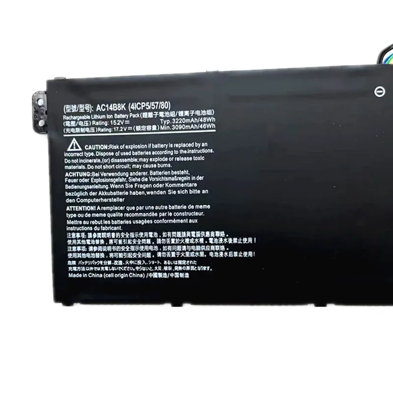 Imagem -04 - Bateria para Acer Aspire Ac14b8k Ac14b3k Acer Aspire R5571t R5-571tg S14 Cb3-511 Swift 3s F314-51 E577 Sf314-51 r 11 R3131t S14 V3371
