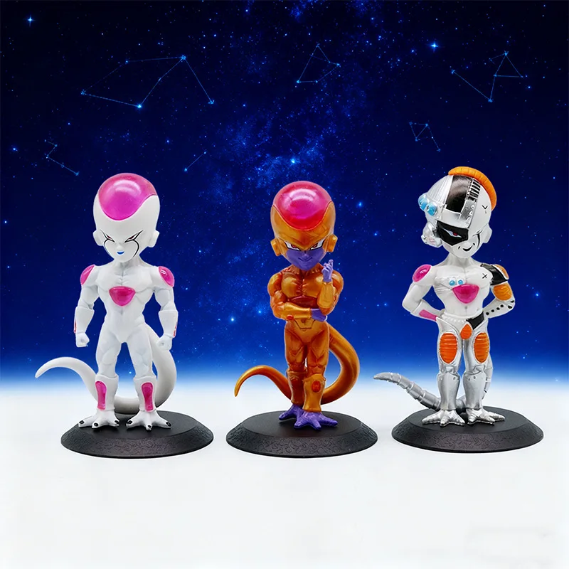 2026 Novedad: Set de 3 Figuras de Anime Dragon Ball Z Frieza Freezer con Caja, Estatuas de PVC, Muñecos Coleccionables, Decoración, Juguetes y Regalos