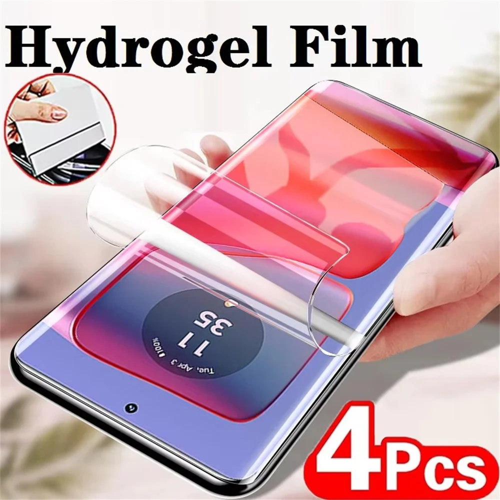 4PCS Hydrogel Film For Motorola Edge 50 Pro 40 NEO 30 Ultra 20 Screen Protector For Motorola G84 G85 G75 G55 G54 G45 G73 Film