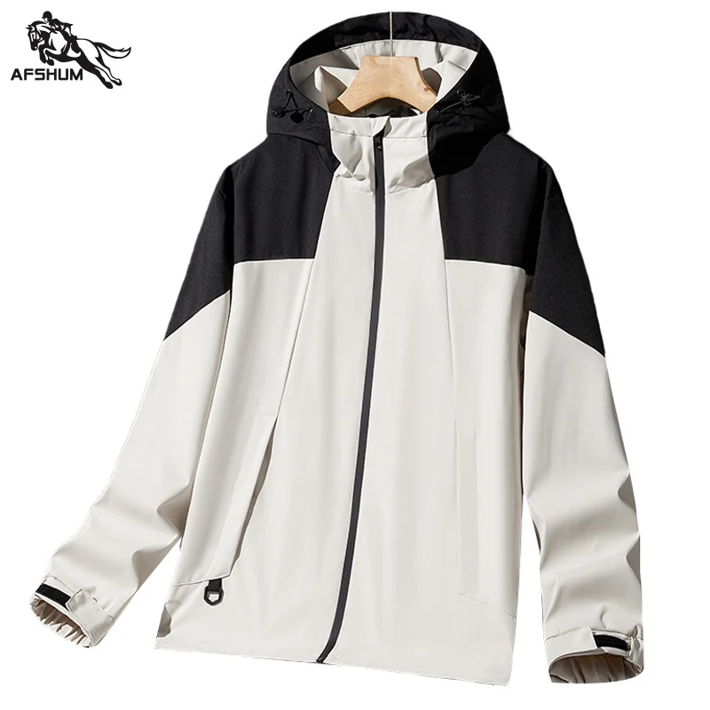 

Jacket Men spring Autumn New Windbreakers men's Jackets Solid color teenager coats Casual Jacket Mans size M-6XL 7XL 8XL 005