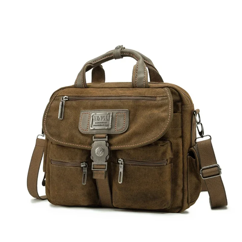 Leisure Toolkit Retro Multifunction Canvas Men Travel Bags Shoulder Handbag Package Briefcase Mallet