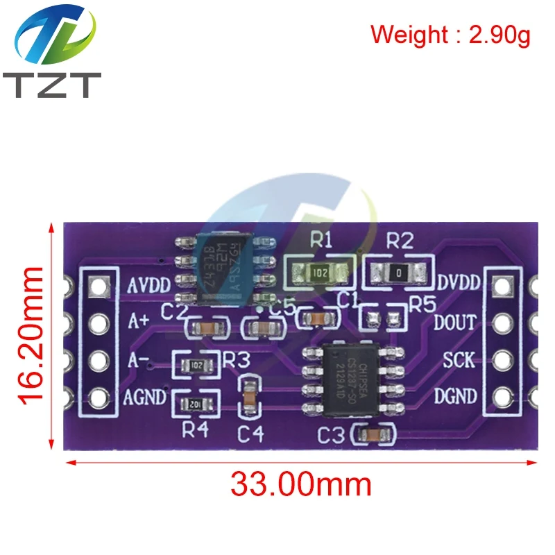 CS1237 24-bit ADC Module Onboard TL431 External Reference Chip Single-Channel Weighing Sensing 24bit For Arduino