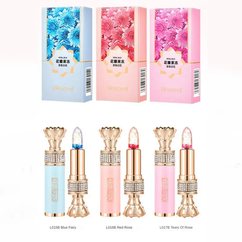 Blumen lippenstift feuchtigkeit spendend Blütenblatt Gelee Farbwechsel Lippenstift schön Blume Lippen balsam Lippen pflege wesentliche Reparatur Lippenstift