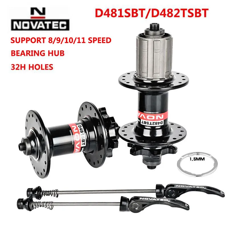 Novatec Hub D481SBT D482TSBT MTB Bicycle Disc Card Brake Hub Front/Rear 32Holes 8 9 10 11Speed Road Bike Bearing Bicycle Parts