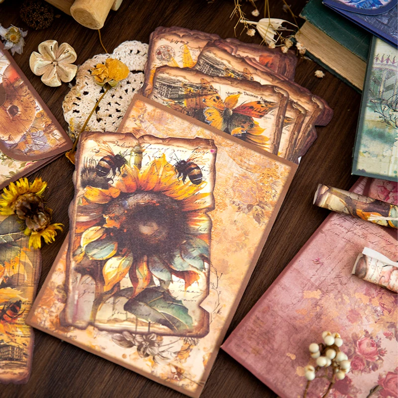 Juny's Diary Series Creative Rettrto Material Package, Message Paper Memo Sub, 5Packs, Uno