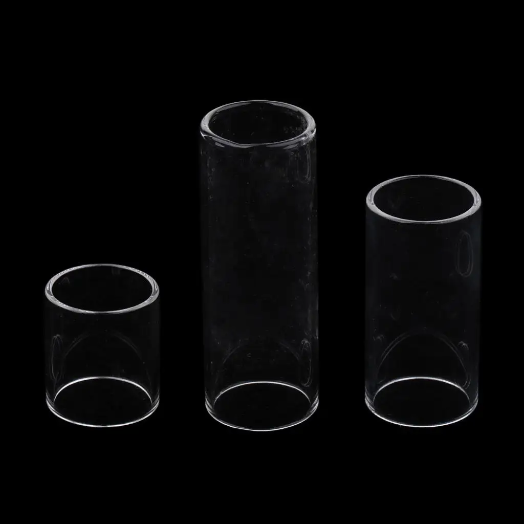 Glass Guitar Slip Slide Bar Set Bottleneck Style Music Instrument Accessory for Guitars Performance and Repair