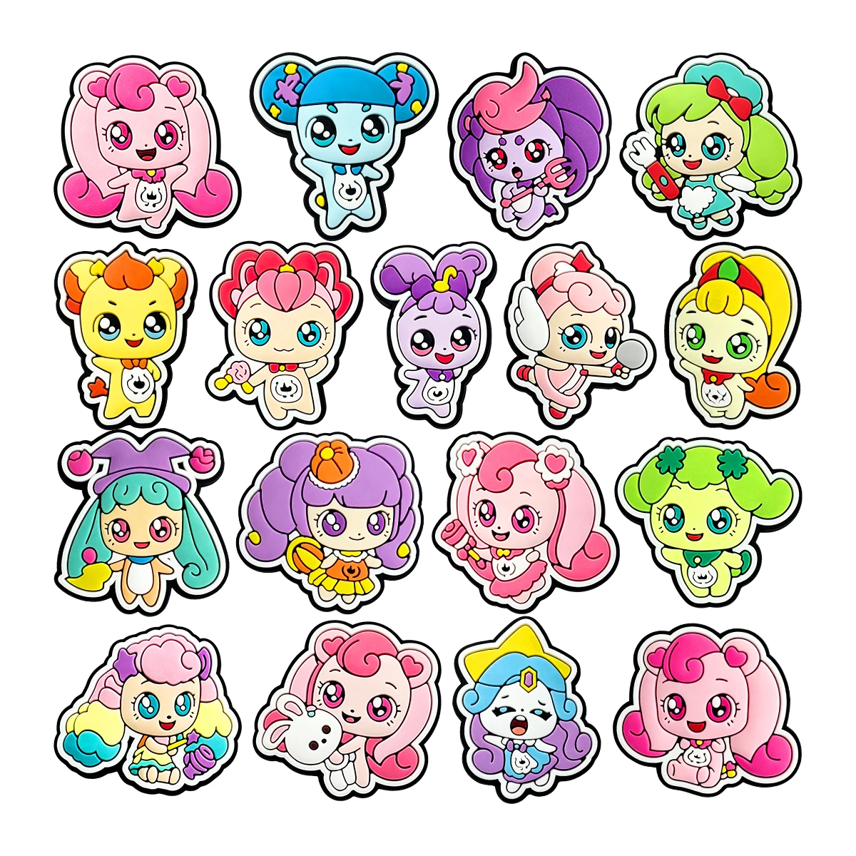 17-100pcs Cute Cartoon Anime Shoe Buckle Accessories PVC DIY Sandal Shoes Charms Clogs Pins Decor Woman Christmas Party Gift - view 4