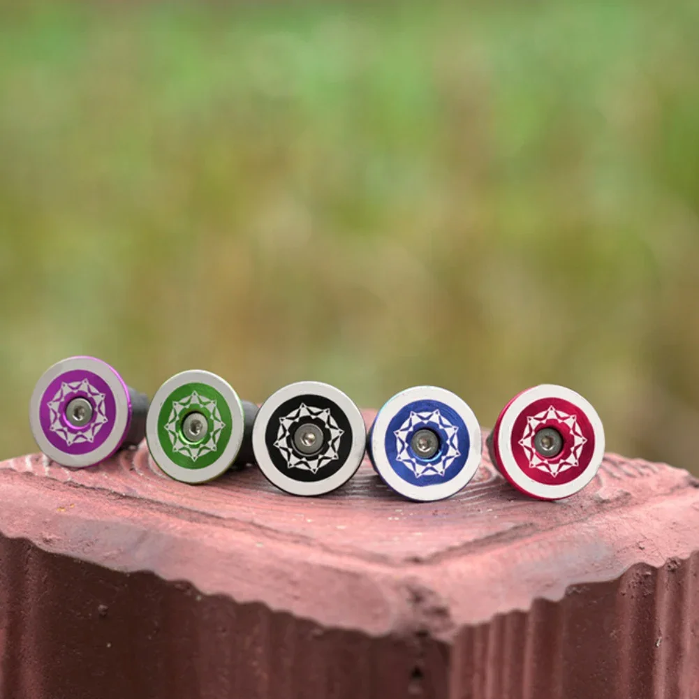 Mountain Bike Aluminum Alloy Handlebar End Cap Compatible With 22 To 24 Millimeter Inner Diameter Bicycle Handlebars