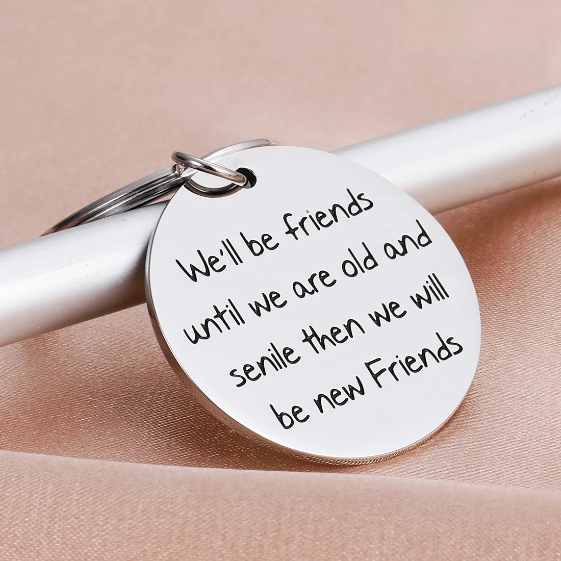 Friendship Gift Keychains for Women Best Friend Keychain Birthday Sister Besties BFF Stainless Steel Birthday Gifts Keyring