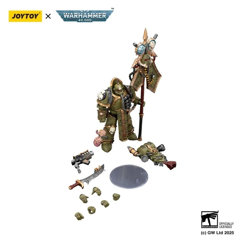 

Special OfferJOYTOY Warhammer 40K 1/18 Action Figure Death Guard Plague Marine Icon bearer Anime figures Toys Molin stock now