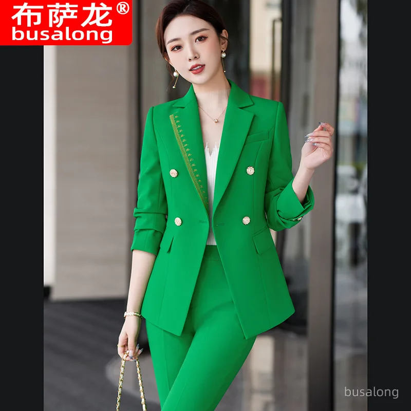 2023 Spring and Autumn New Long Sleeve Fashion Women's Wear Women's Business Wear Small Suit Jacket Business Formal Wear Overall