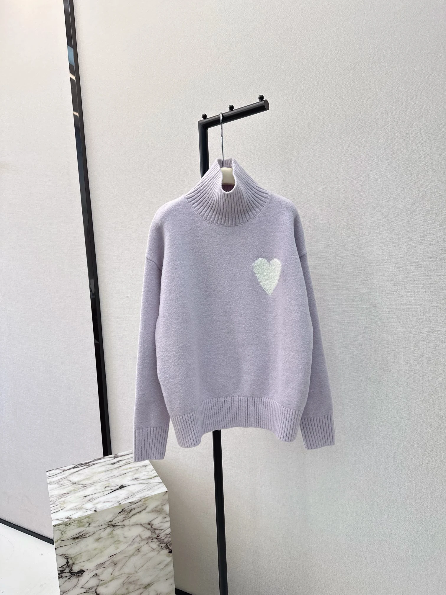 

Cashmere sweater High neck design Fashionable temperament Slim and thin Soft and comfortable 2024 spring women's new hot