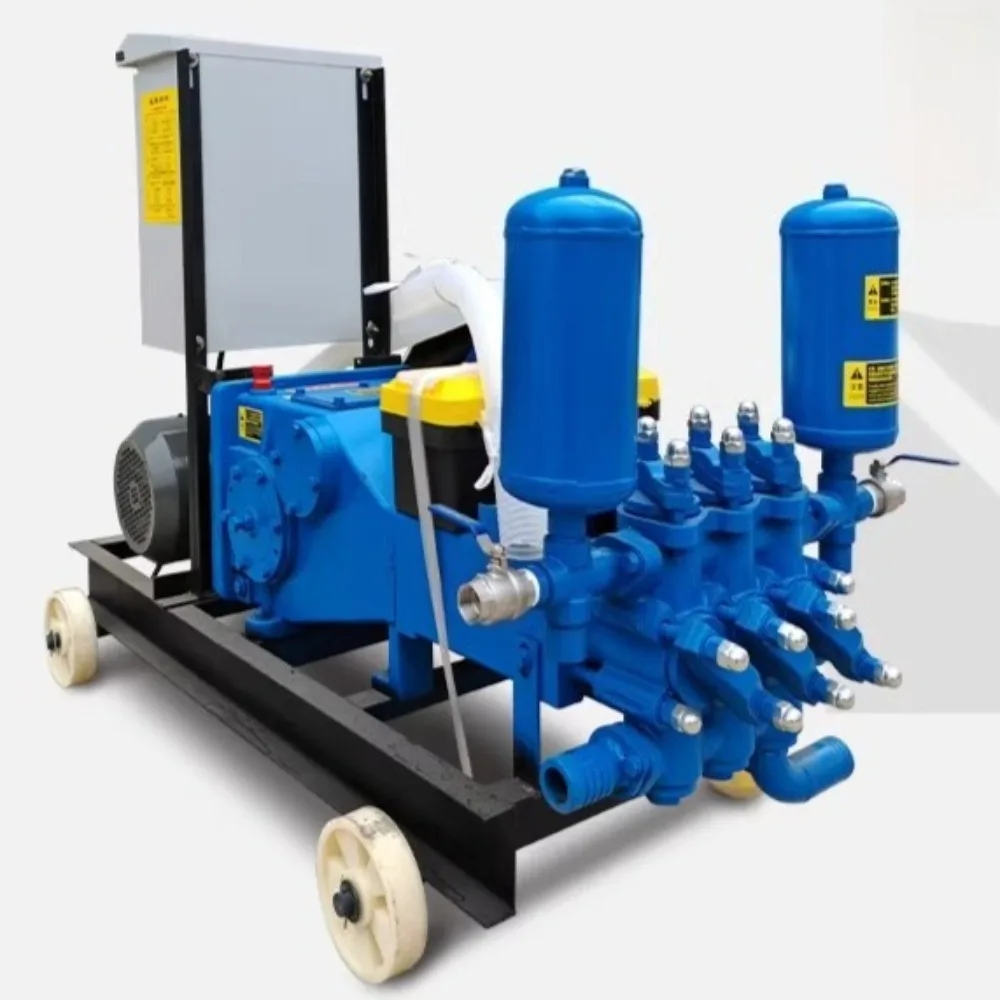 Mud Pump Three Cylinder High Pressure Variable Frequency Grouting Pump Piston Reciprocating Grouting Machine